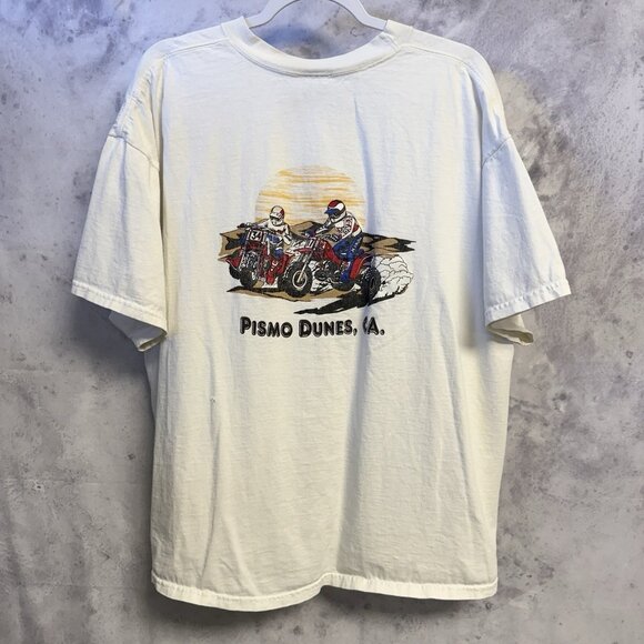 Vintage Pismo Dunes T Shirt Mens 2XL 25.5x27 White Short Sleeve - Picture 1 of 13